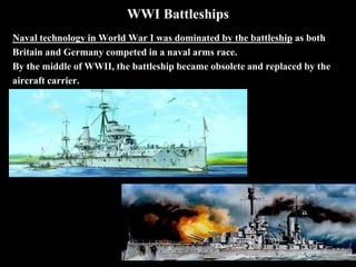 WWI Airplanes
World War I was the first war in which aircraft were deployed on a large
scale.
Initially, they were used mostly for reconnaissance, but also used in direct
cooperation with ground forces (especially ranging and correcting artillery
Fire.) Ace fighter pilots were portrayed as modern knights, and many became
popular heroes.
Snoopy vs the Red Baron [Music Video]
https://www.youtube.com/watch?v=11IUfGfDis0&list=RD11IUfGfDis0&index=1
Fighter Plane [Horrible Histories]
 