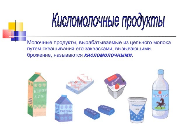 Схема кисломолочных продуктов