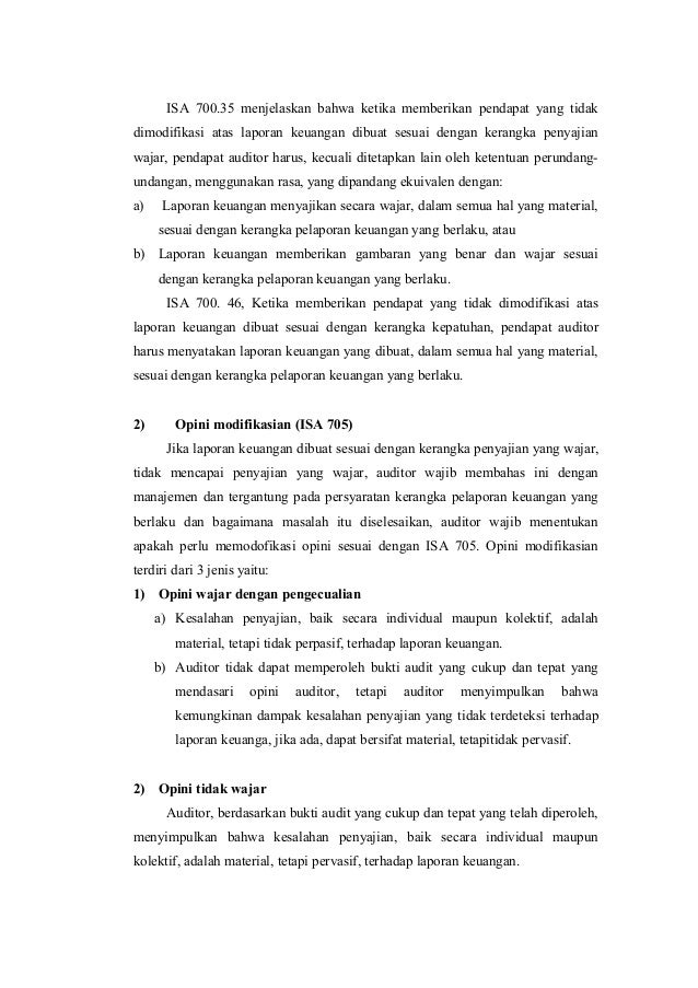 7 Audit Atas Laporan Keuangan Pendapat Auditor Atas Laporan Keuangan