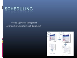 Course: Operations Management
American International University-Bangladesh
 