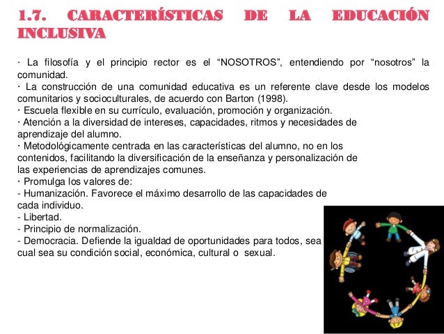 Resultado de imagen para educacion inclusiva caracteristicas