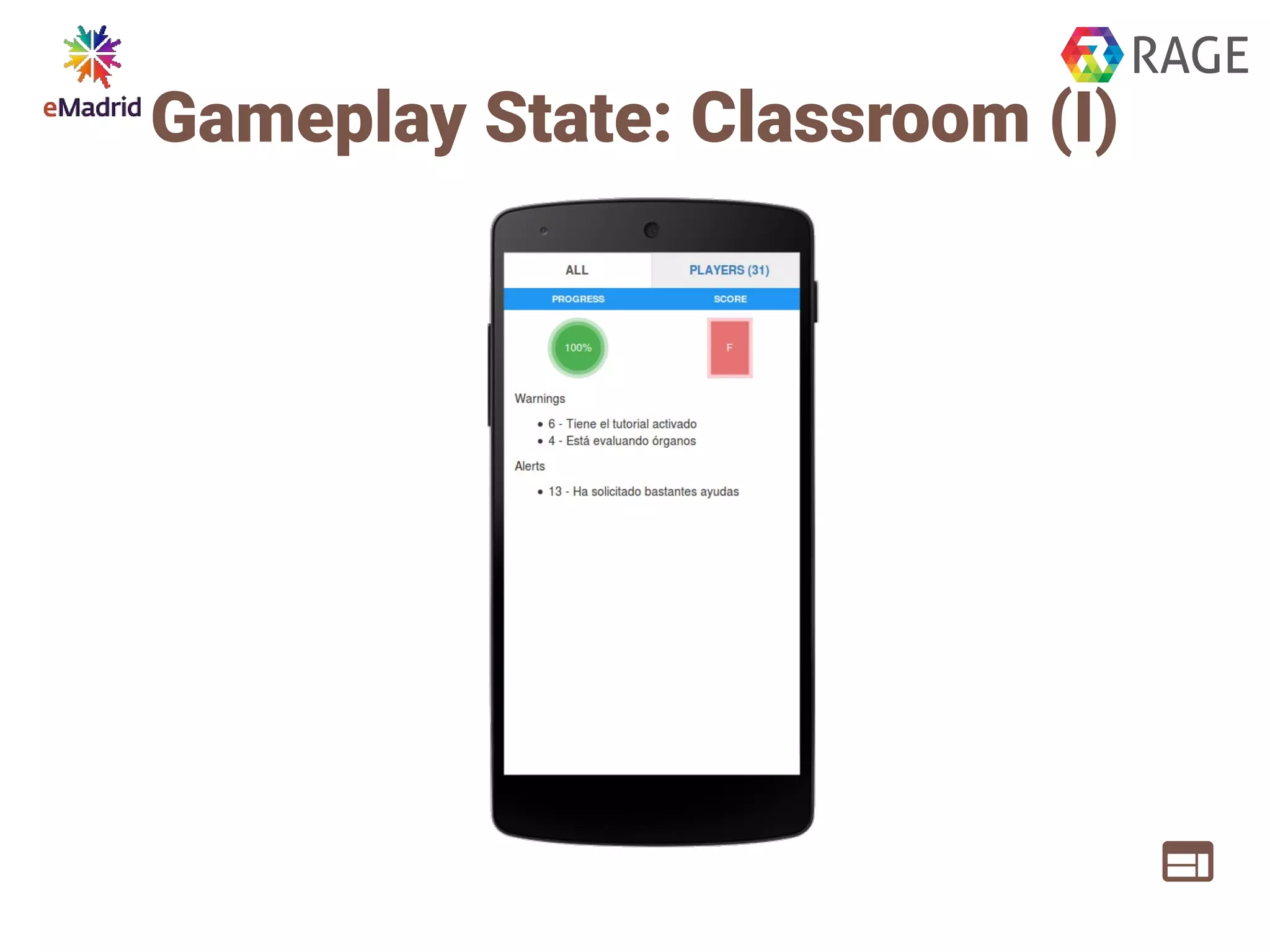 Gameplay State: Classroom (I)
 