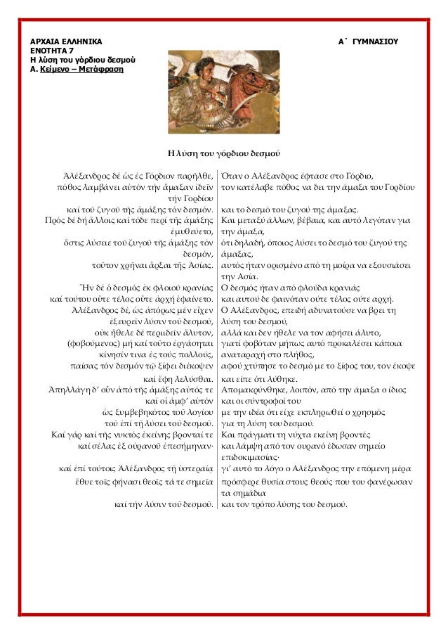 ÎΡΧÎÎÎ ÎÎÎÎÎÎÎÎ ÎÎ ÎÎ¥ÎÎÎΣÎÎÎ¥
ÎÎÎΤÎΤΠ7
ΠλÏÏη ÏοÏ
γÏÏδιοÏ
δεÏμοÏ
Î. Îείμενο â ÎεÏάÏÏαÏη
ΠλÏÏη ÏοÏ
γÏÏδιοÏ
δεÏμοÏ
ÎλÎξανδÏ...