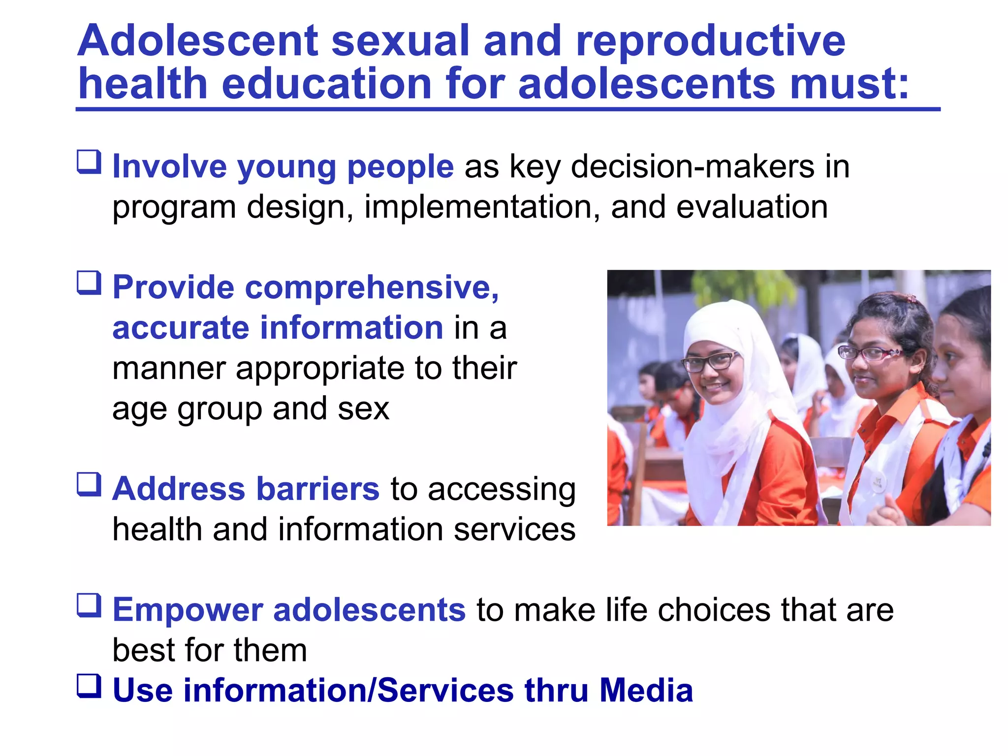 Concept of Adolescent Sexual & Reproductive Health (ASRH), Problems ...