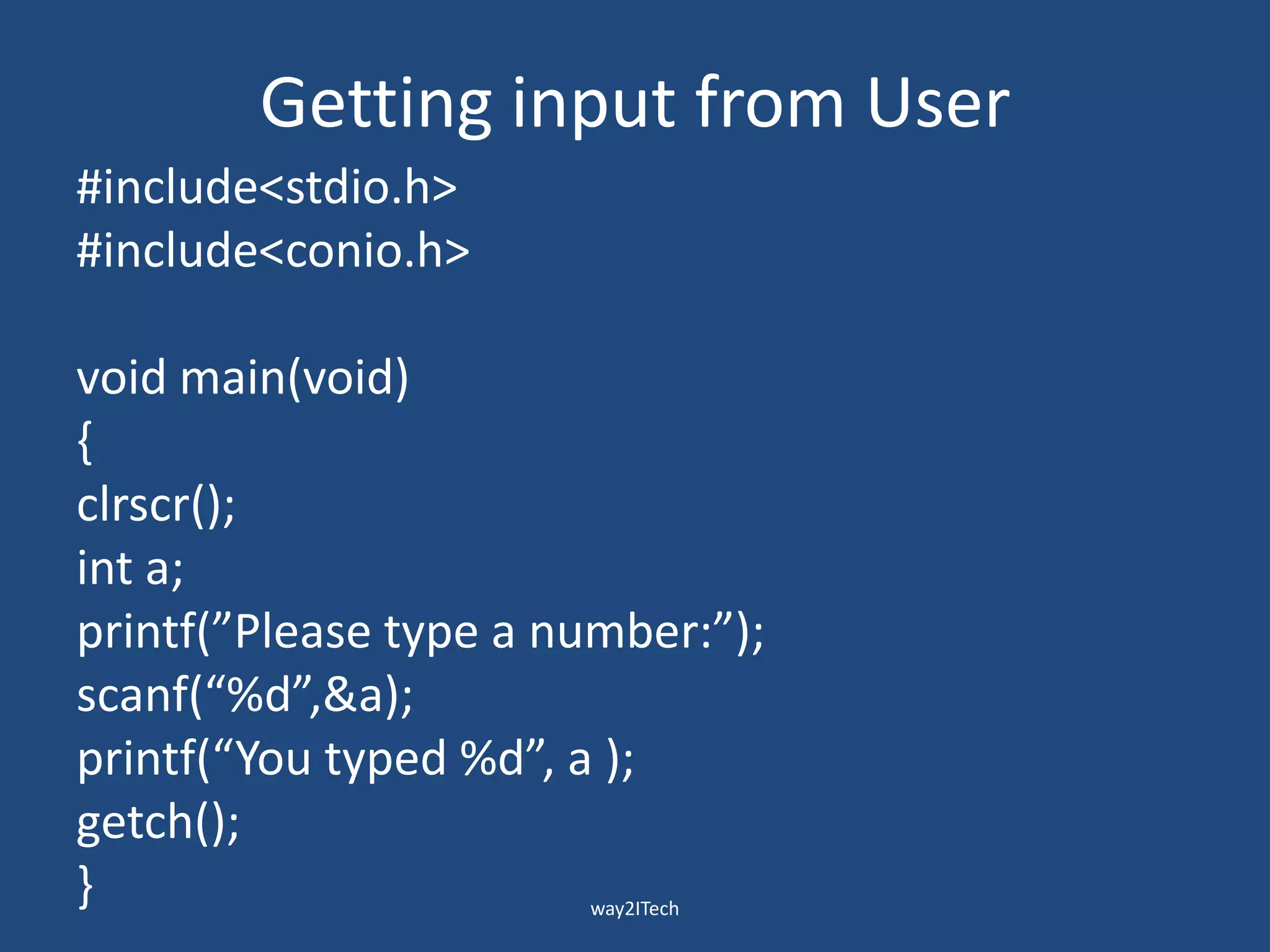 7. input and output functions | PPT