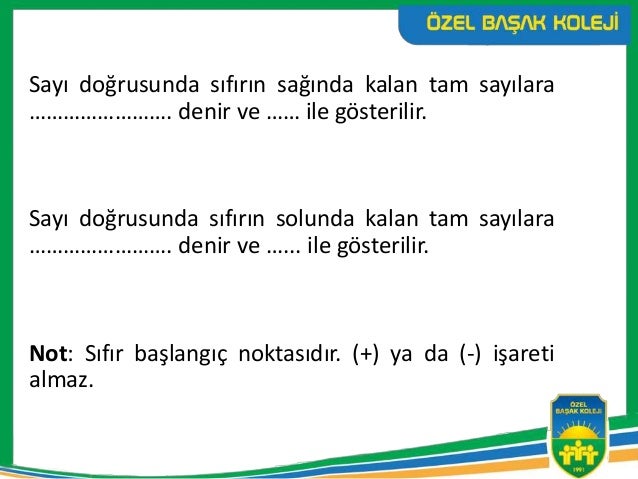 7 sinif matematik unite 1 tam sayilar