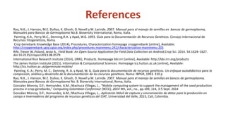 Implementation of mobile computing system to support the management of the operations in the CIAT Genebank