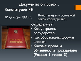 Мои Права И Обязанности 7 Б | PPT