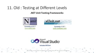 11. Old : Testing at Different Levels
24PST 32220 - Current Topics In Computer Technology (Lecturer : Mr. Rohana K Amarakoon)
 