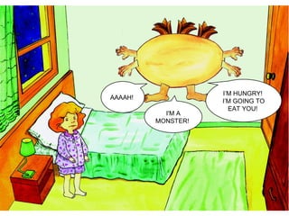 AAAAH!
I'M A
MONSTER!
I’M HUNGRY!
I’M GOING TO
EAT YOU!
 