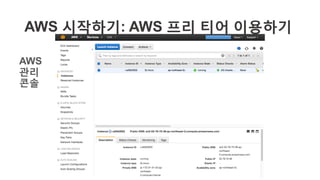 AWS 시작하기: 퀵랩 실습
• 14 퀘스트
• 87 실습
• 30+ 무료 실습
https://run.qwiklab.com
100개 이상의 실습 주제
 