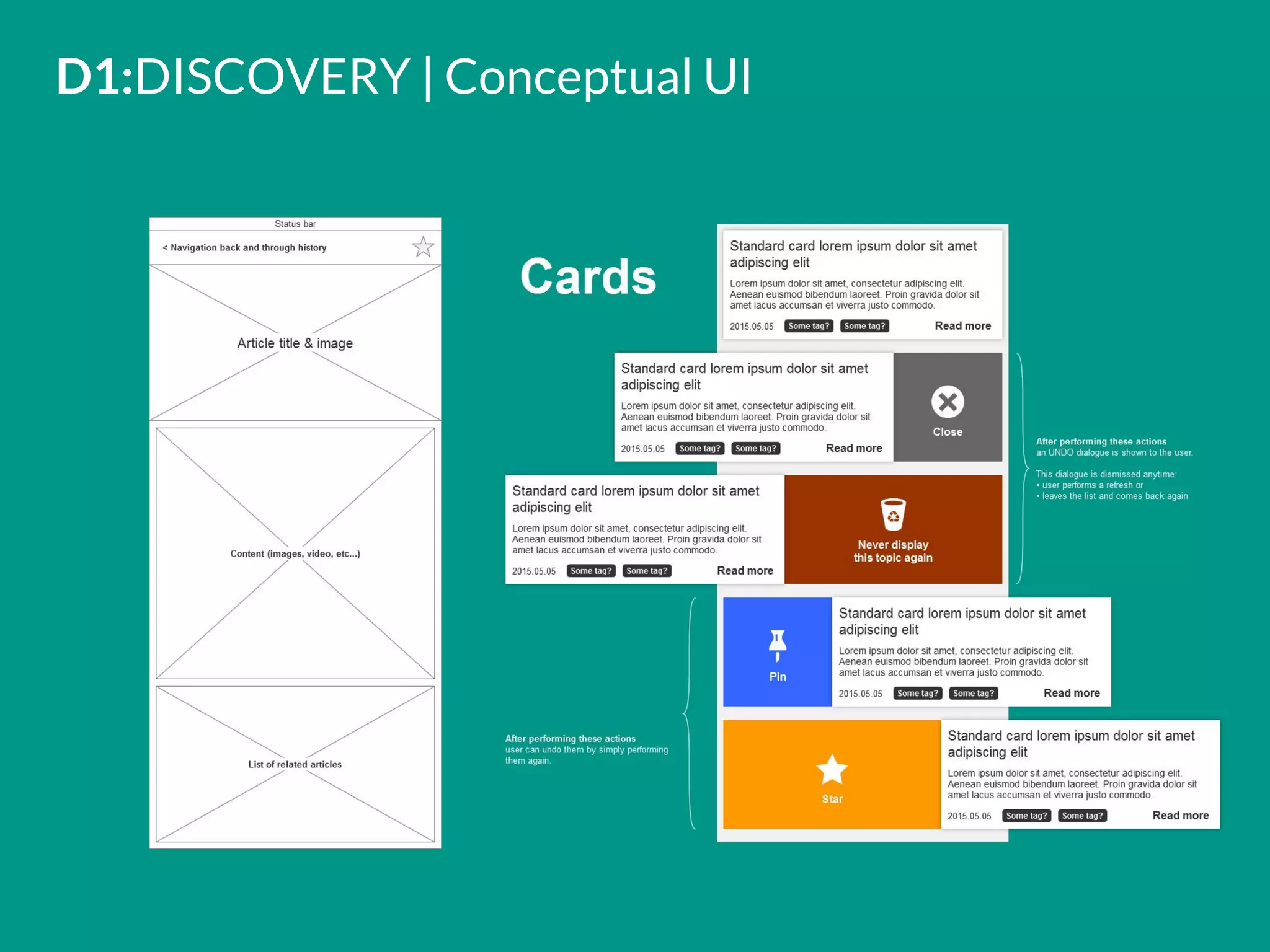 D1:DISCOVERY | Conceptual UI
 