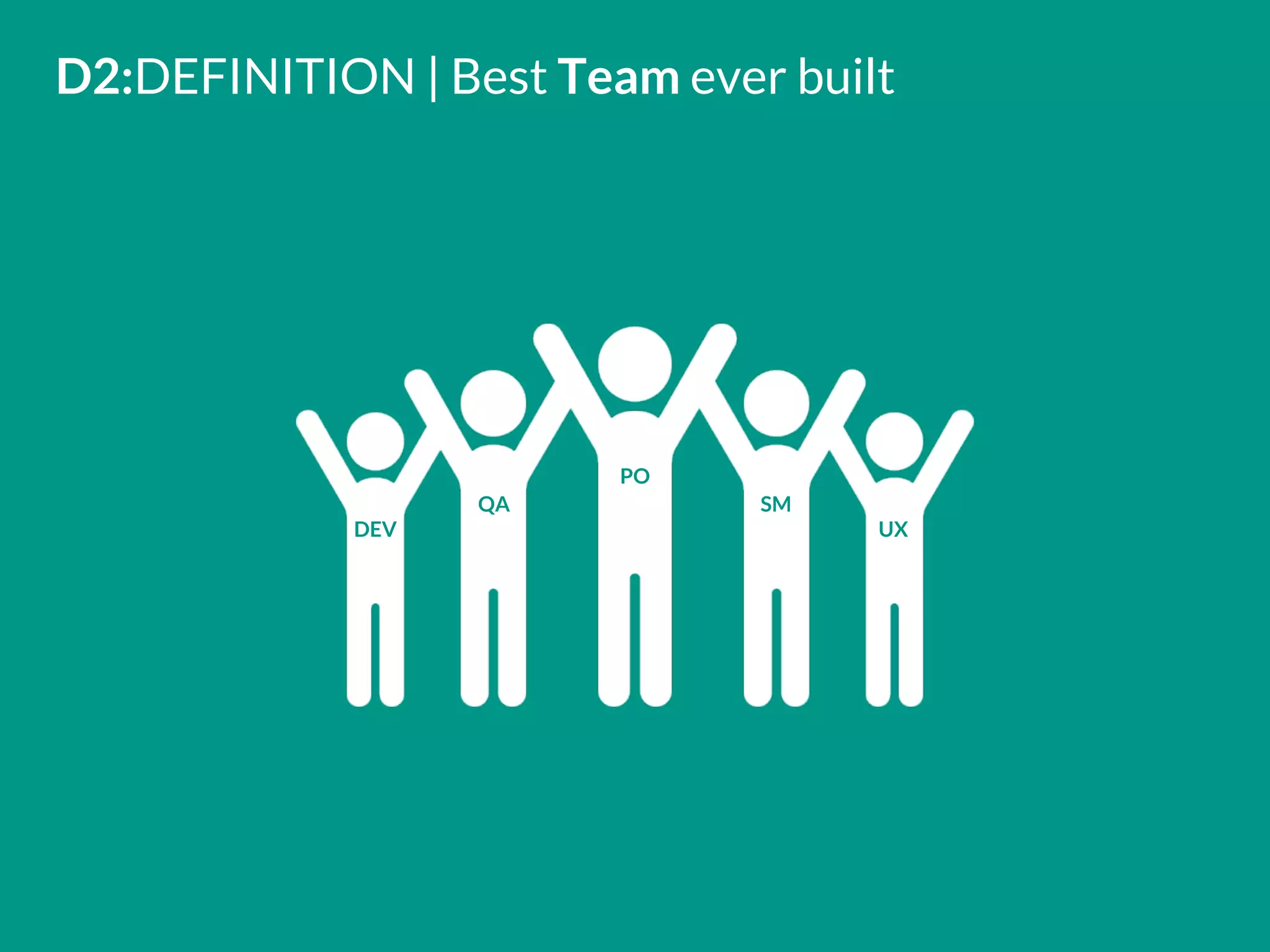 D2:DEFINITION | Best Team ever built
DEV
PO
SMQA
UX
 
