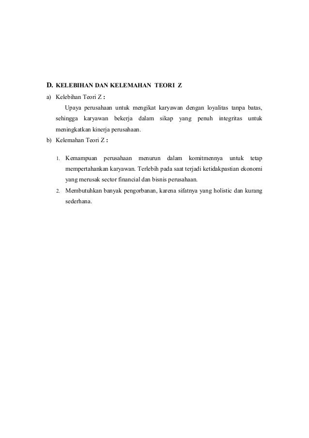 TEORI MOTIVASI TEORI Z