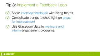 Confidential and Proprietary © Glassdoor, Inc. 2016
Tip 3: Implement a Feedback Loop
Share interview feedback with hiring ...