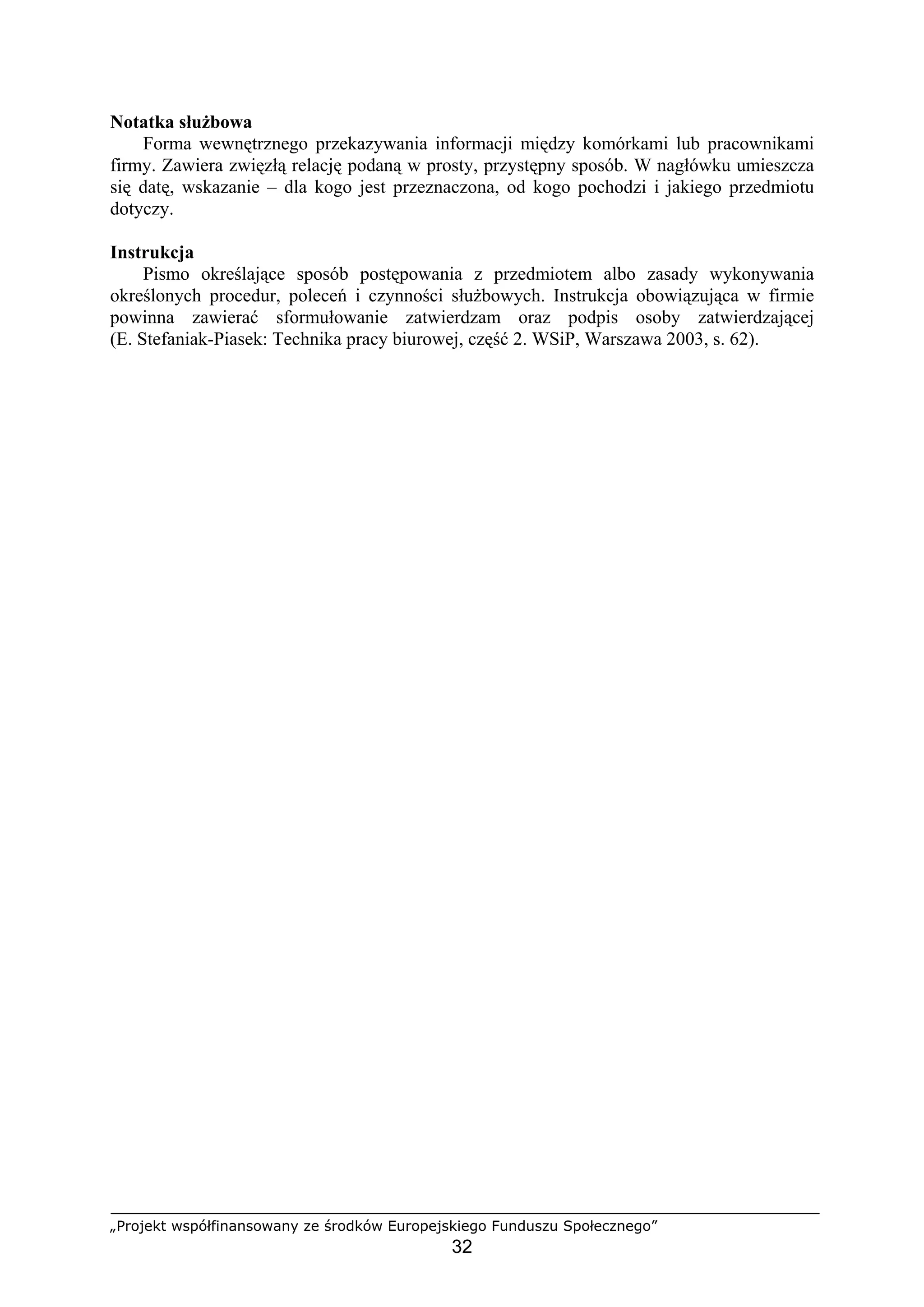 7. Organizacja pracy biurowej | PDF