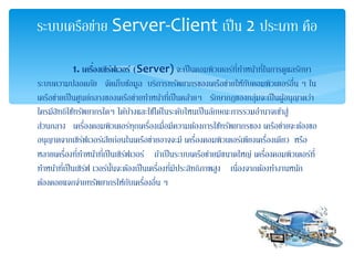 1. ?????????????????? (Server) ???????????????????????????????????????????
??????????????? ????????????? ??????????????????????????????????????????????? ? ??
????????????????????????????????????????????????????? ?????????????????????????????????
???????????????????????? ??????????????????????????????????????????????????????
???????? ???????????????????????????????????????????????????????????? ?????????????????
?????????????????????????????????????????????? ??????????????????????????????????? ????
?????????????????????????????????????? ?????????????????????????????? ?????????????????????
??????????????????? ????????????????????????????????????????????? ??????????????????????
??????????????????????????????????????? ?
????????????? Server-Client ???? 2 ?????? ???
 