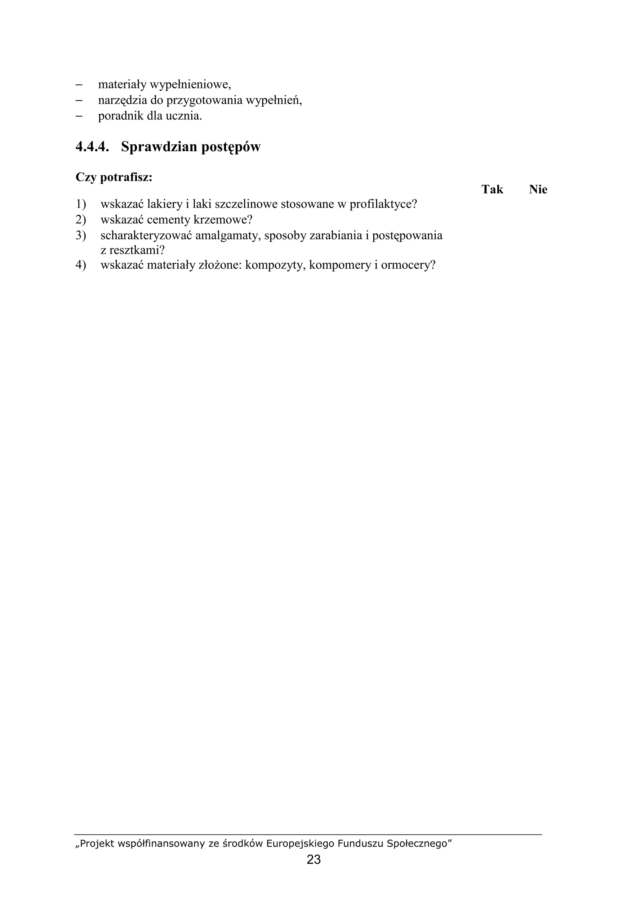7. Przygotowanie materiałów stomatologicznych | PDF