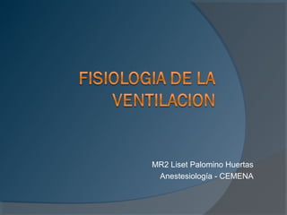 MR2 Liset Palomino Huertas
Anestesiología - CEMENA
 