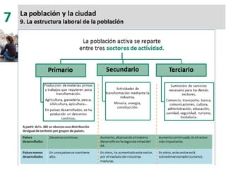 7. la población y la ciudad