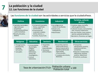 7. la población y la ciudad