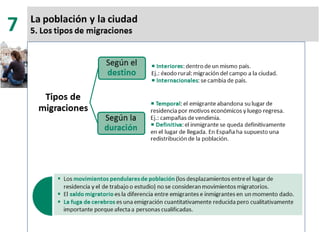 7. la población y la ciudad