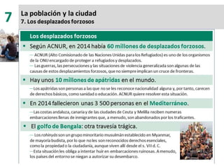 7. la población y la ciudad