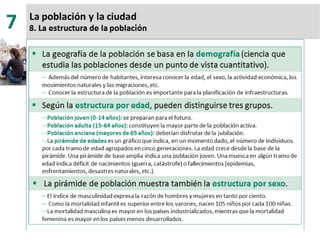 7. la población y la ciudad