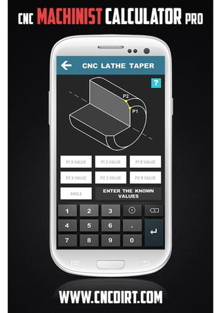 CNC Machinist Calculator Pro: CNC Lathe Taper