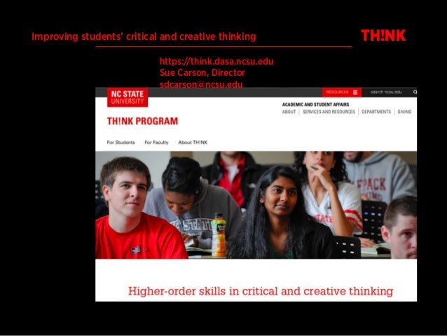 Critical thinking strategies for improving student learning