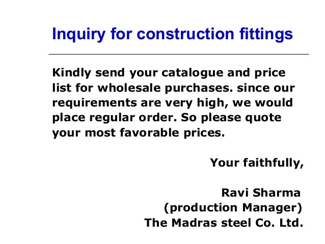 letter of inquiry