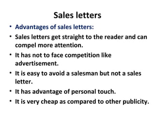7. sales letters | PPT