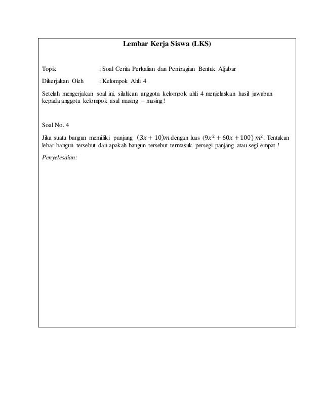 27+ Contoh Soal Cerita Aljabar Smp Kumpulan Contoh Soal