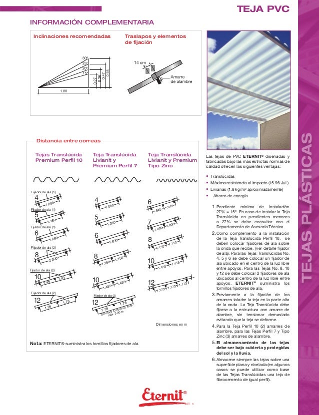 Longitud caballete eternit Longitud caballete eternit