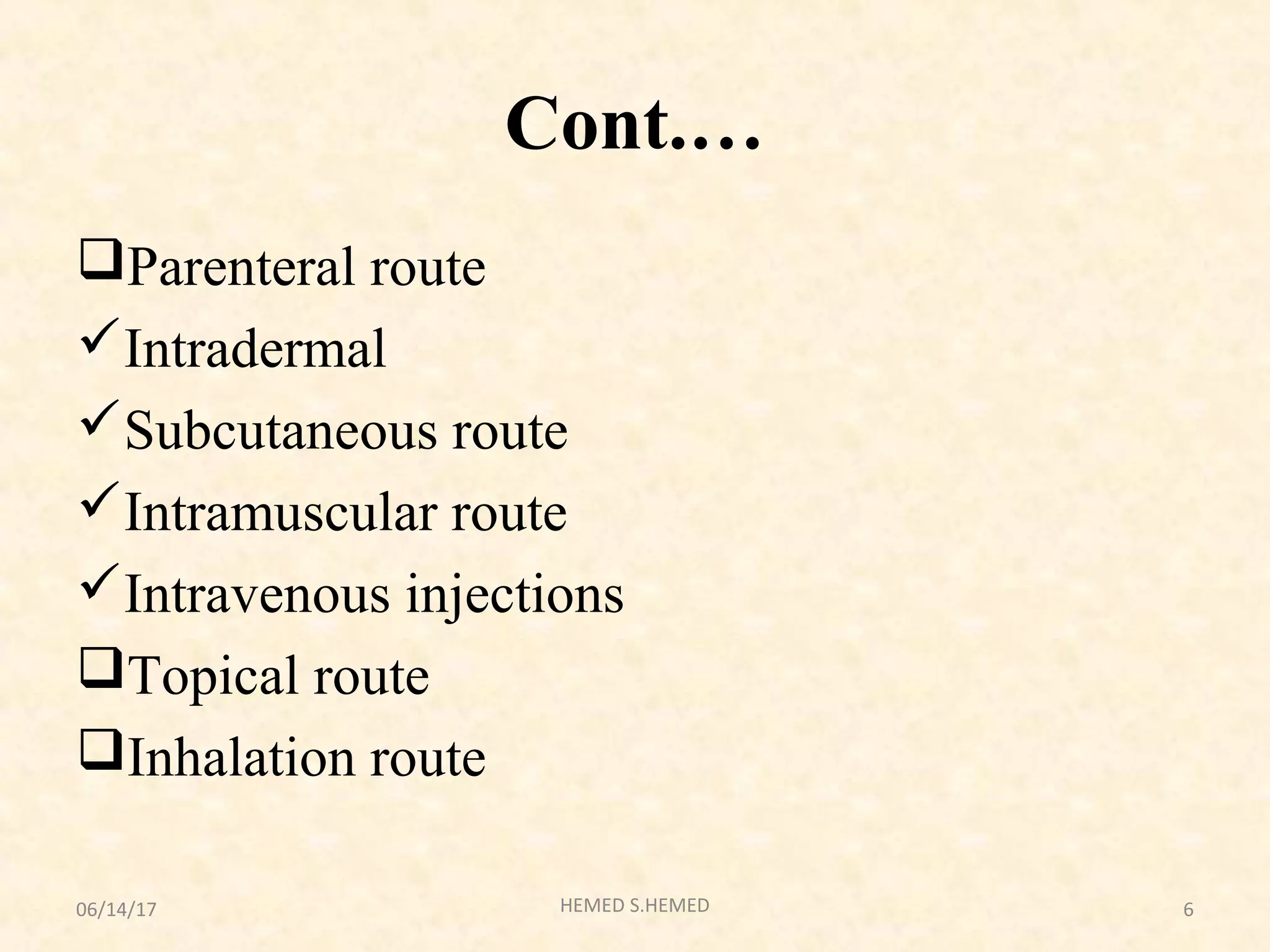 7. Routes Of Drug Administration | PPT