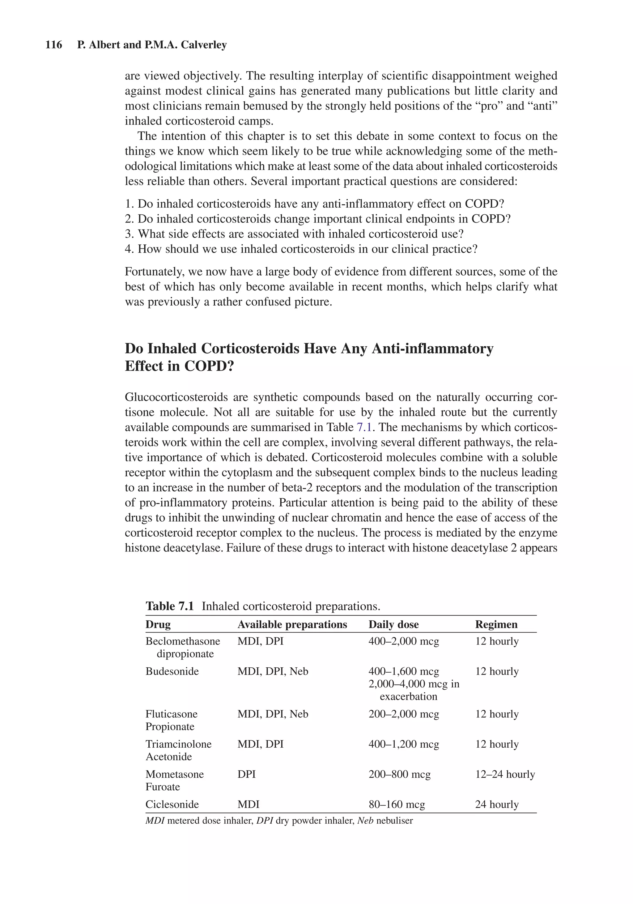 PHARMACOLOGICAL THERAPY: INHALED CORTICOSTEROID _ COPD 7 | PDF