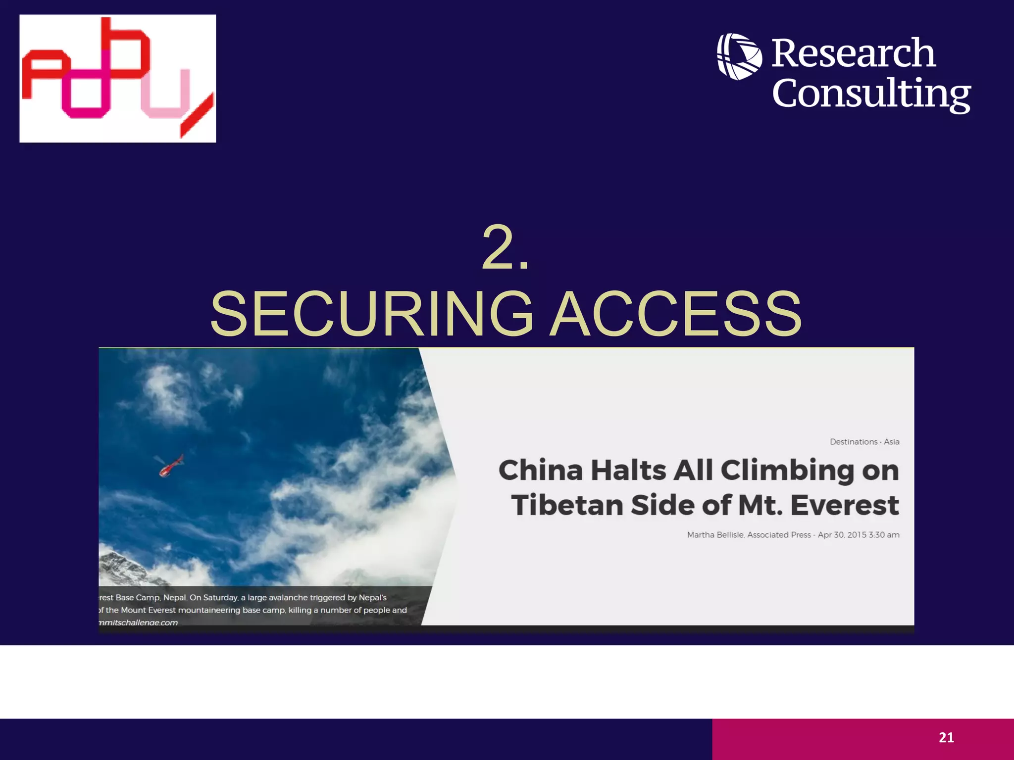 2.
SECURING ACCESS
21
 