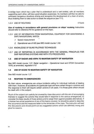 IMO Model Course 7.03 Edition 2014