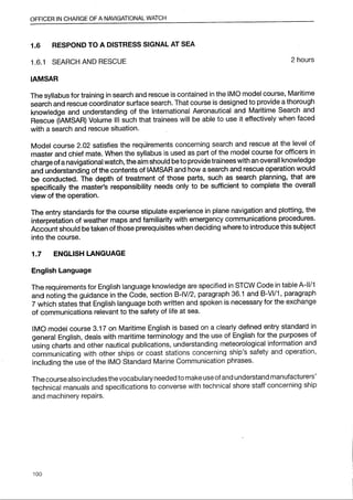 IMO Model Course 7.03 Edition 2014