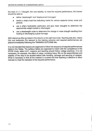 IMO Model Course 7.03 Edition 2014