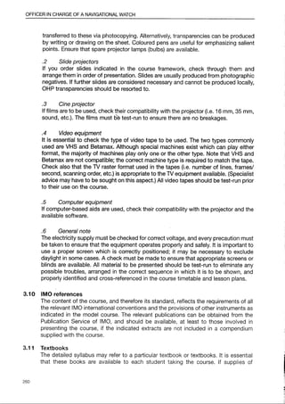 IMO Model Course 7.03 Edition 2014