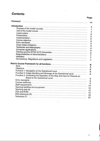 IMO Model Course 7.03 Edition 2014
