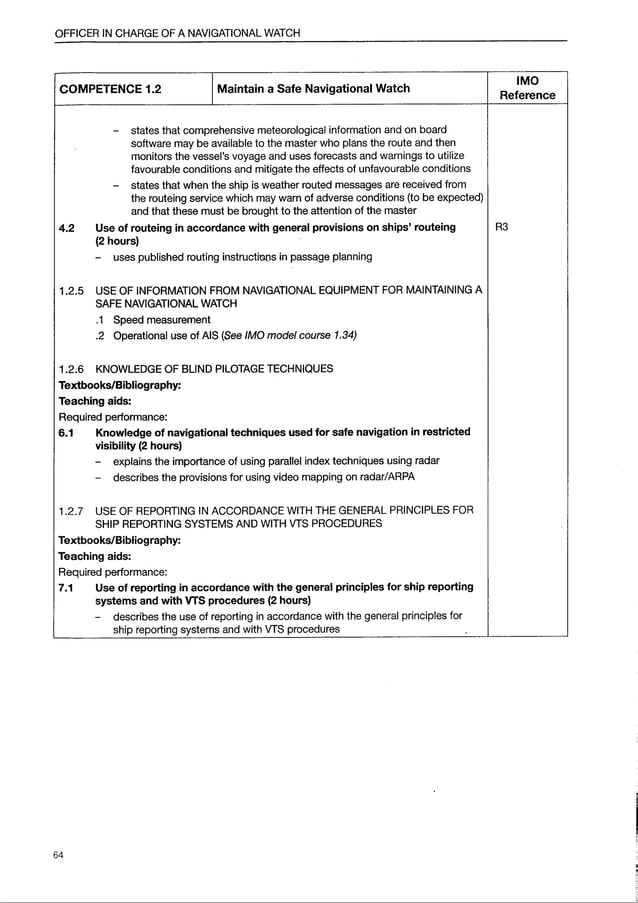 IMO Model Course 7.03 Edition 2014