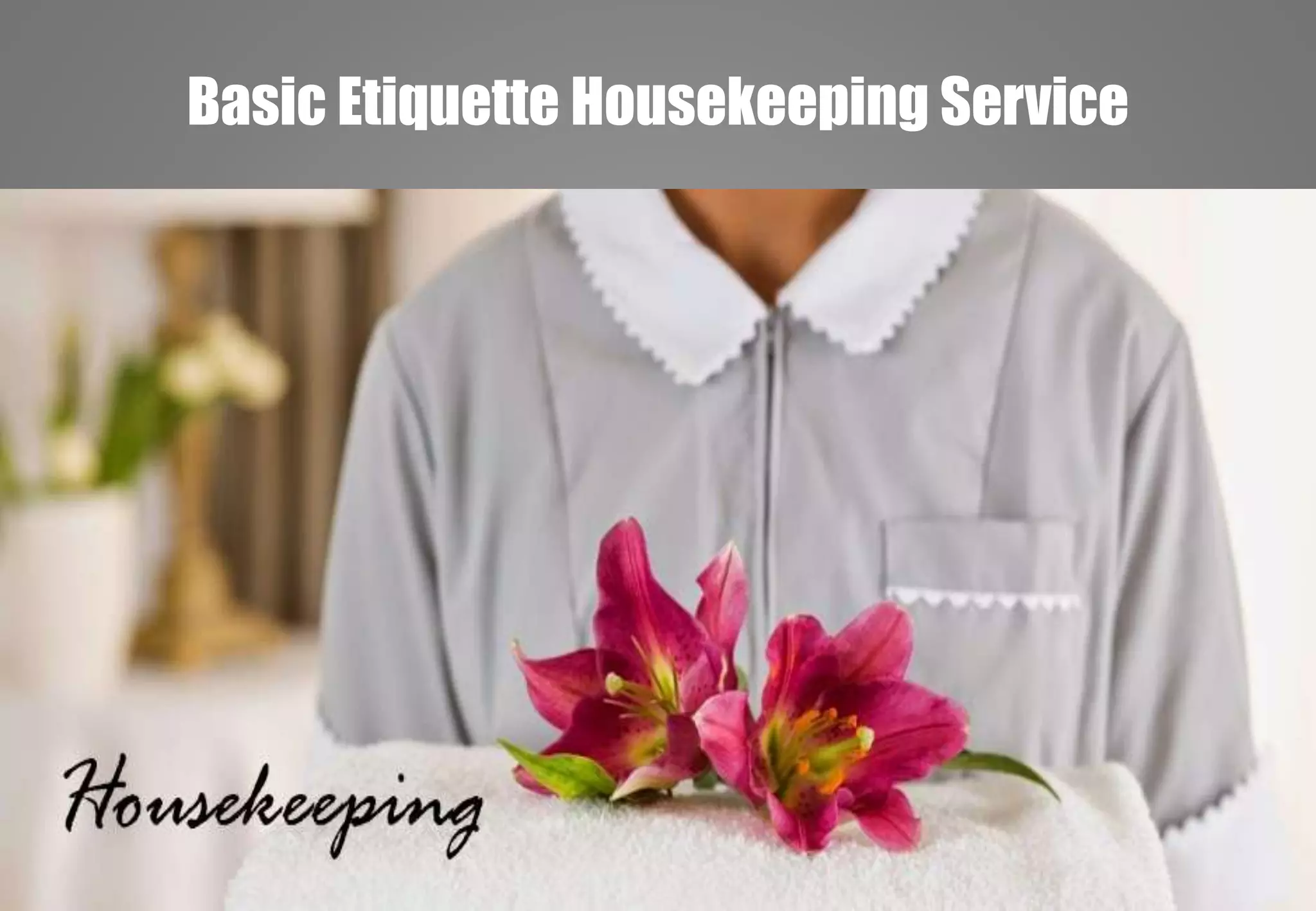 Basic Etiquette Housekeeping