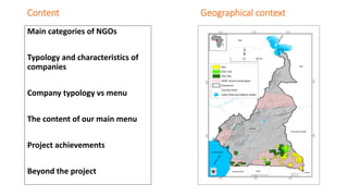 Content
Main categories of NGOs
Typology and characteristics of
companies
Company typology vs menu
The content of our main...