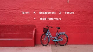 20
Talent X Engagement X Tenure
= High Performers
 