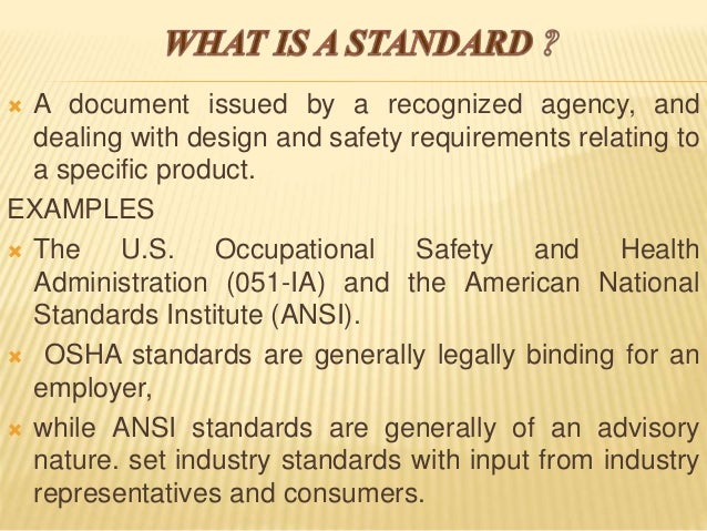 Industry standards