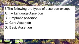 FORMULATING ASSERTIONS | PPTX