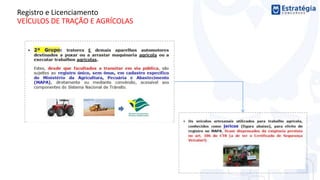 Registro e Licenciamento
VEÍCULOS DE TRAÇÃO E AGRÍCOLAS
 