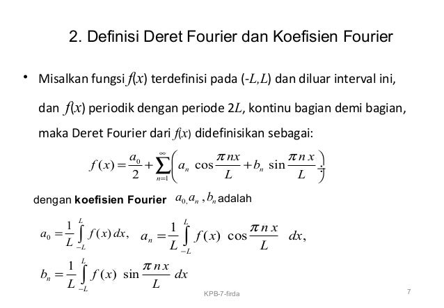 Deret Fourier Deret Fourier